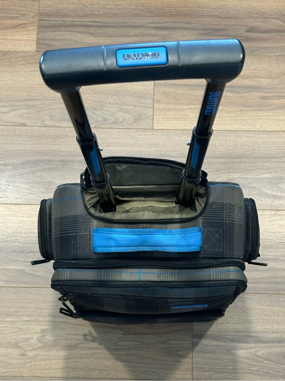 Burton Wheelie Flight Deck Carry-On Bag in Plaid - Picture 7 of 12